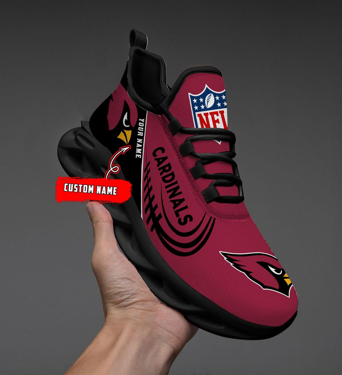 Ideafootwear Arizona Cardinals Max Soul Shoes Sneakers For Men And Women