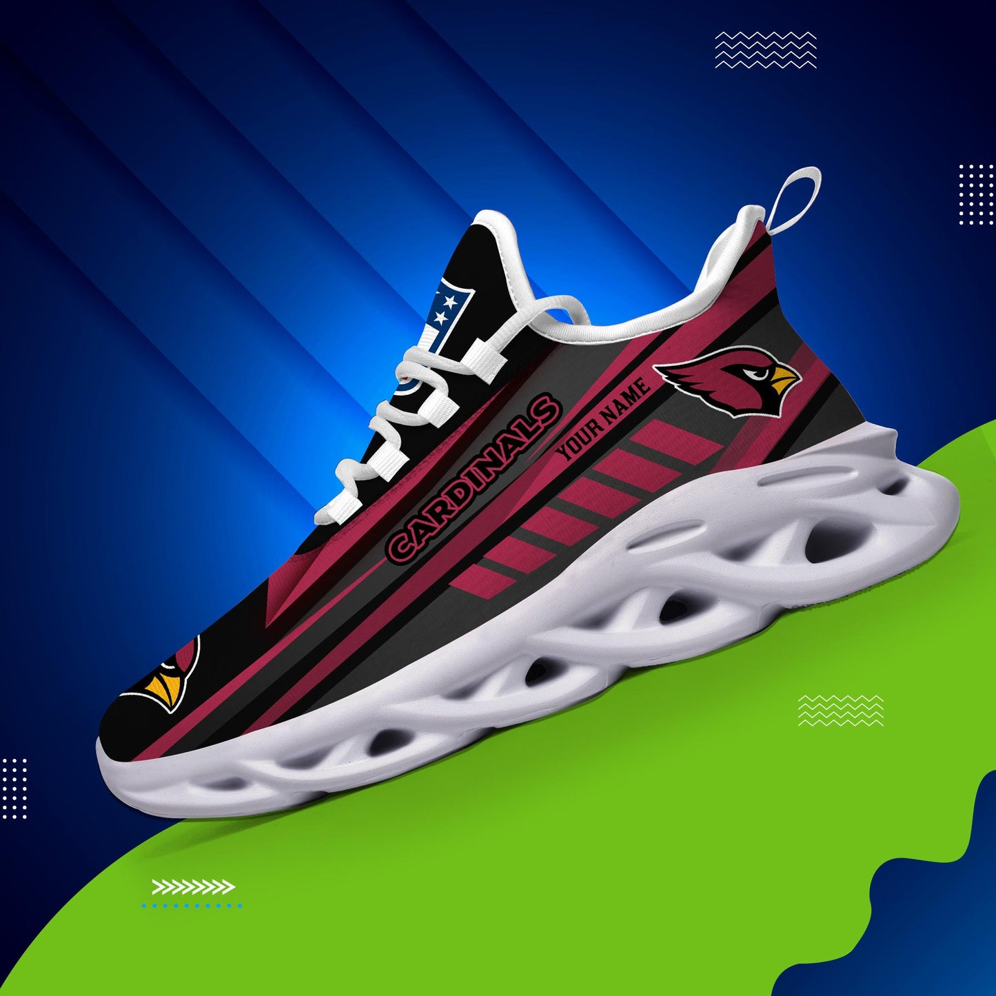 Ideafootwear Arizona Cardinals Max Soul Shoes Sneakers For Men And Women