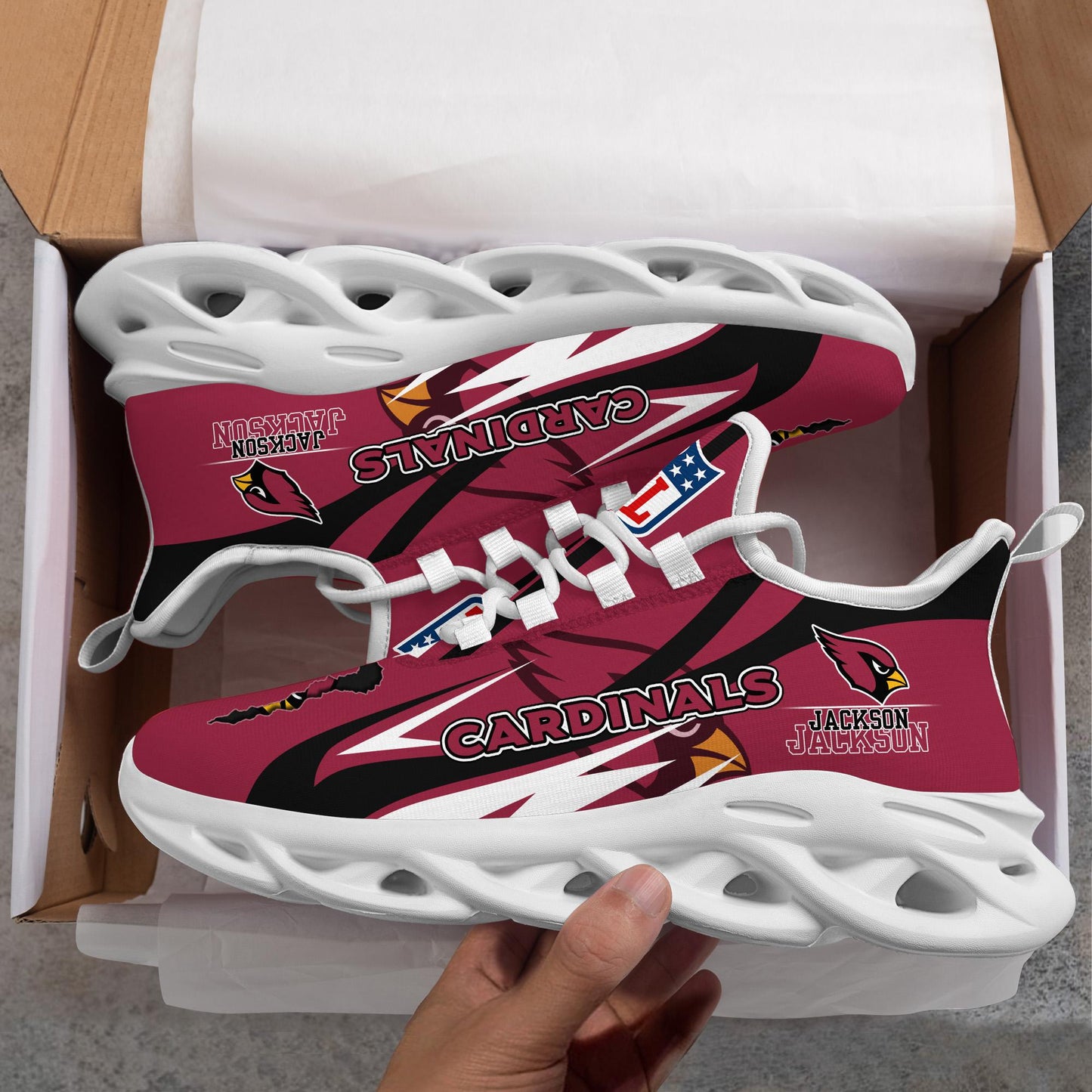 Ideafootwear Arizona Cardinals Max Soul Shoes Sneakers For Men And Women