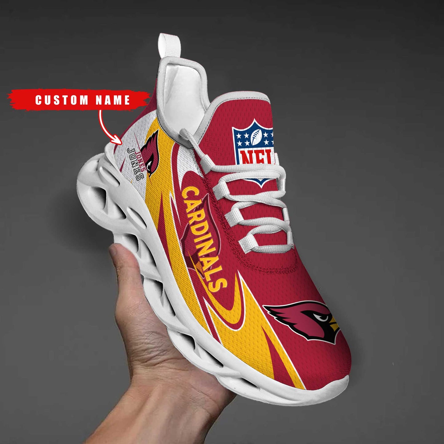 Ideafootwear Arizona Cardinals Max Soul Shoes Sneakers For Men And Women