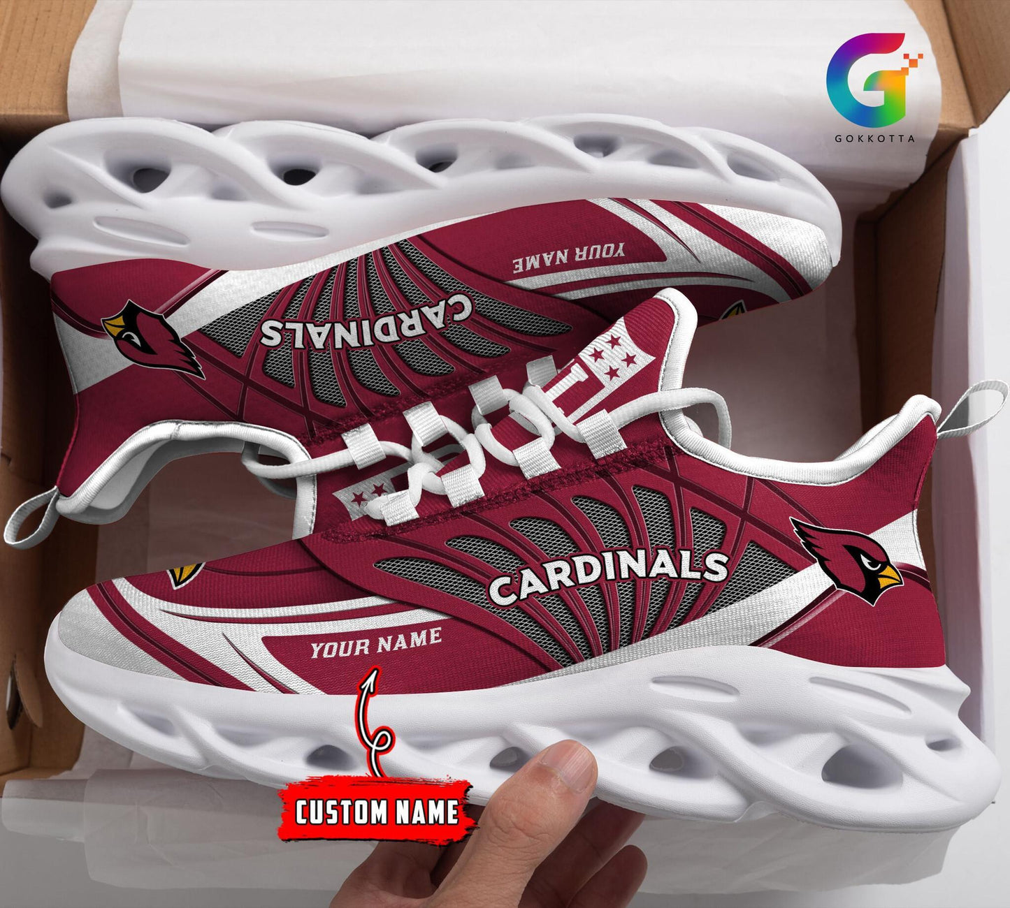 Ideafootwear Arizona Cardinals Max Soul Shoes Sneakers For Men And Women