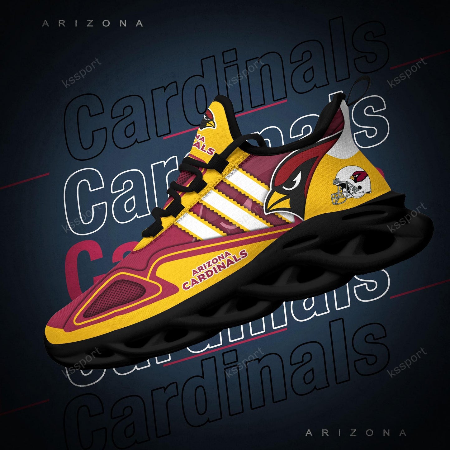 Ideafootwear Arizona Cardinals Max Soul Shoes Sneakers For Men And Women