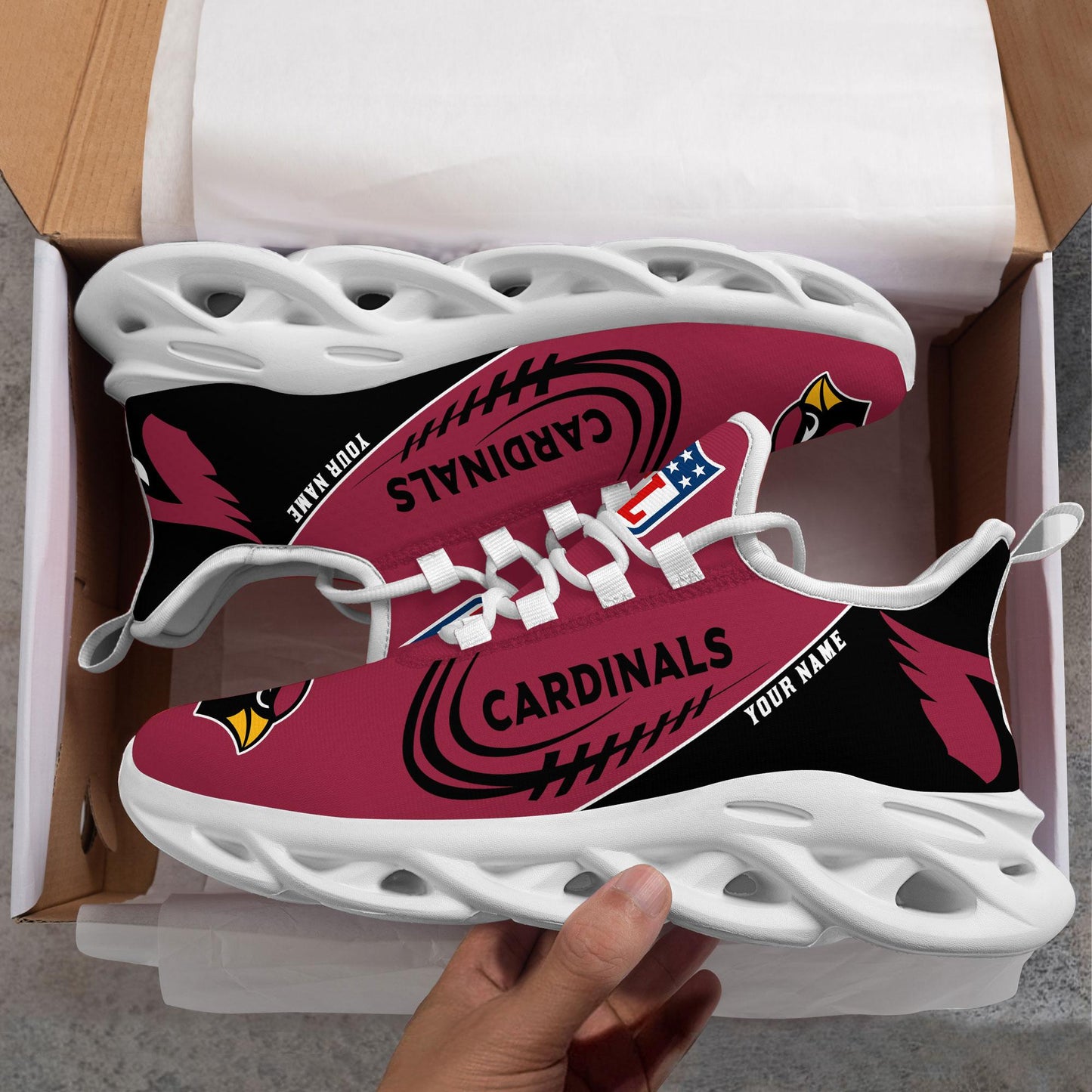 Ideafootwear Arizona Cardinals Max Soul Shoes Sneakers For Men And Women