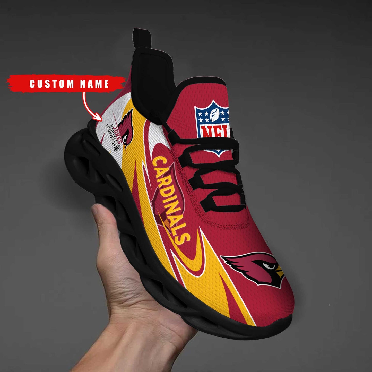 Ideafootwear Arizona Cardinals Max Soul Shoes Sneakers For Men And Women