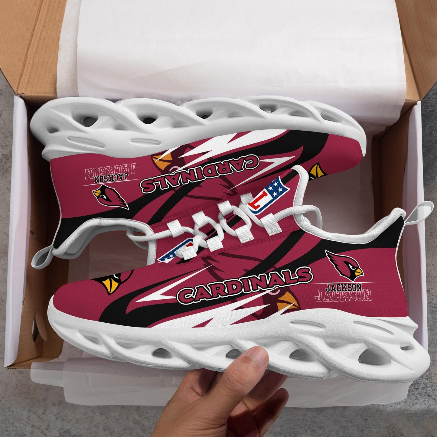 Ideafootwear Arizona Cardinals Max Soul Shoes Sneakers For Men And Women