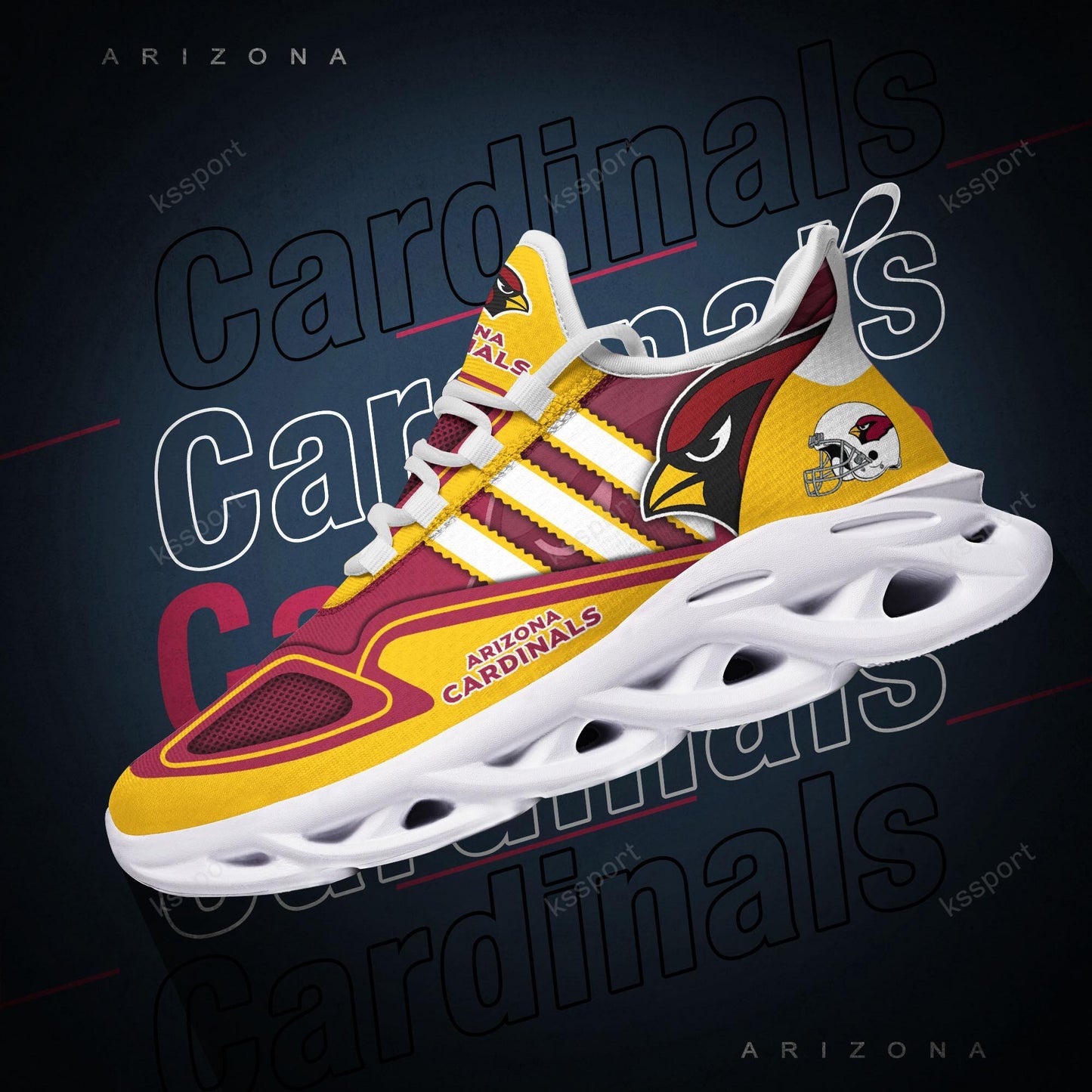 Ideafootwear Arizona Cardinals Max Soul Shoes Sneakers For Men And Women