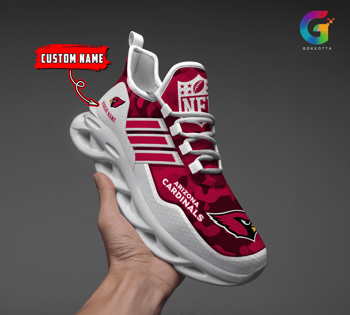 Ideafootwear Arizona Cardinals Max Soul Shoes Sneakers For Men And Women