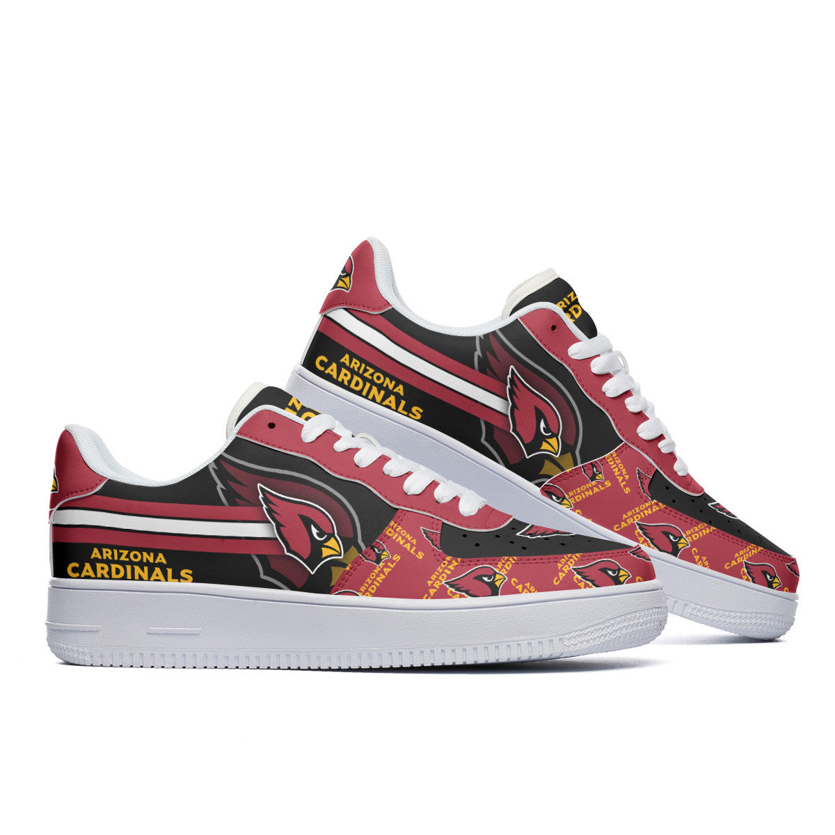 Ideafootwear Arizona Cardinals NFL Air Low-Top Sneakers Shoes For Men And Women
