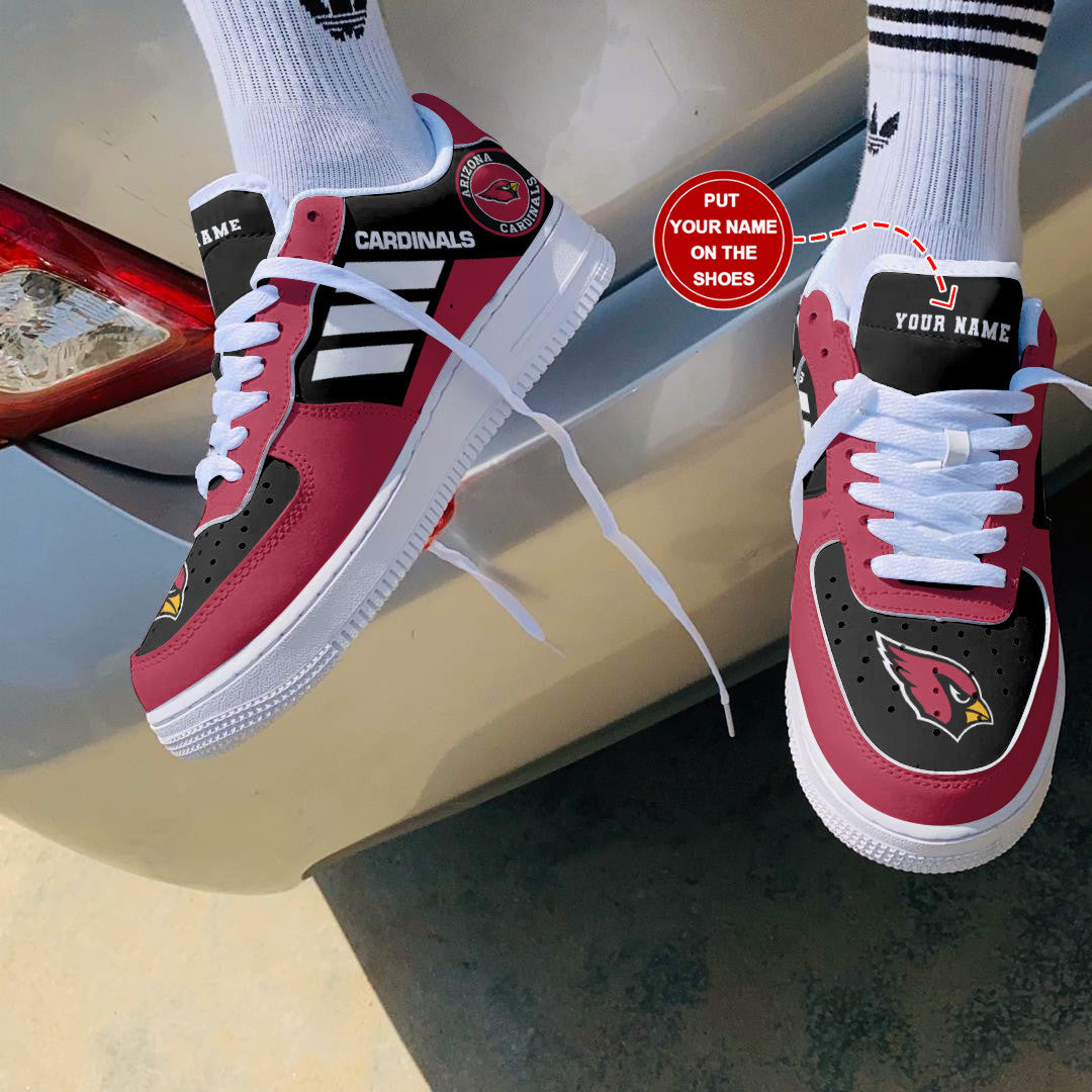 Ideafootwear Arizona Cardinals NFL Air Low-Top Sneakers Shoes For Men And Women