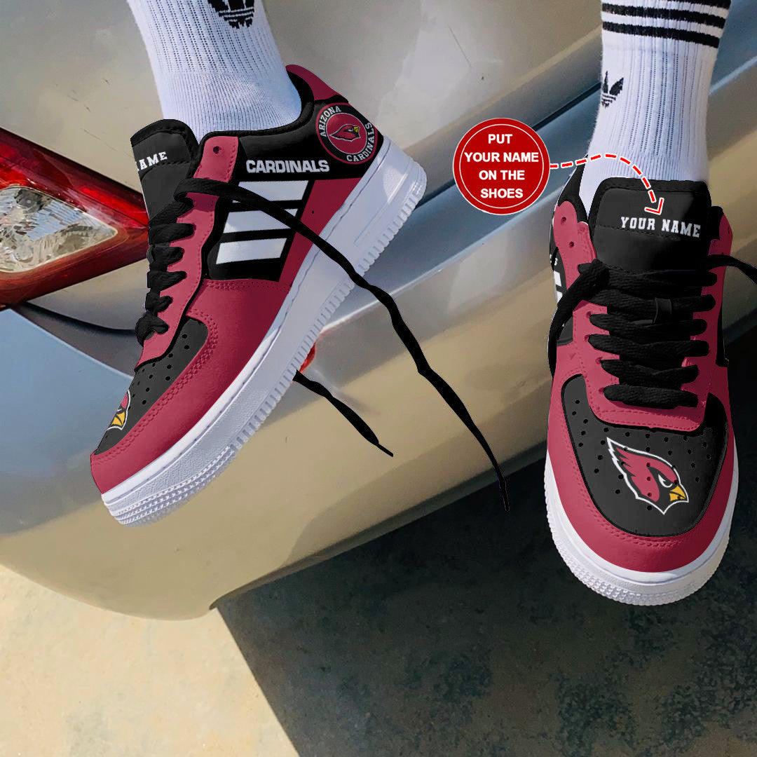 Ideafootwear Arizona Cardinals NFL Air Low-Top Sneakers Shoes For Men And Women