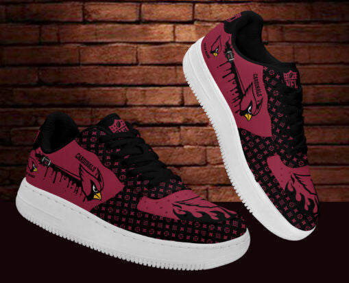 Ideafootwear Arizona Cardinals NFL Air Low-Top Sneakers Shoes For Men And Women
