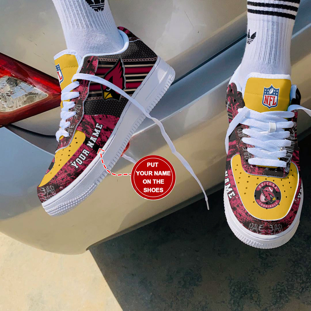 Ideafootwear Arizona Cardinals NFL Air Low-Top Sneakers Shoes For Men And Women