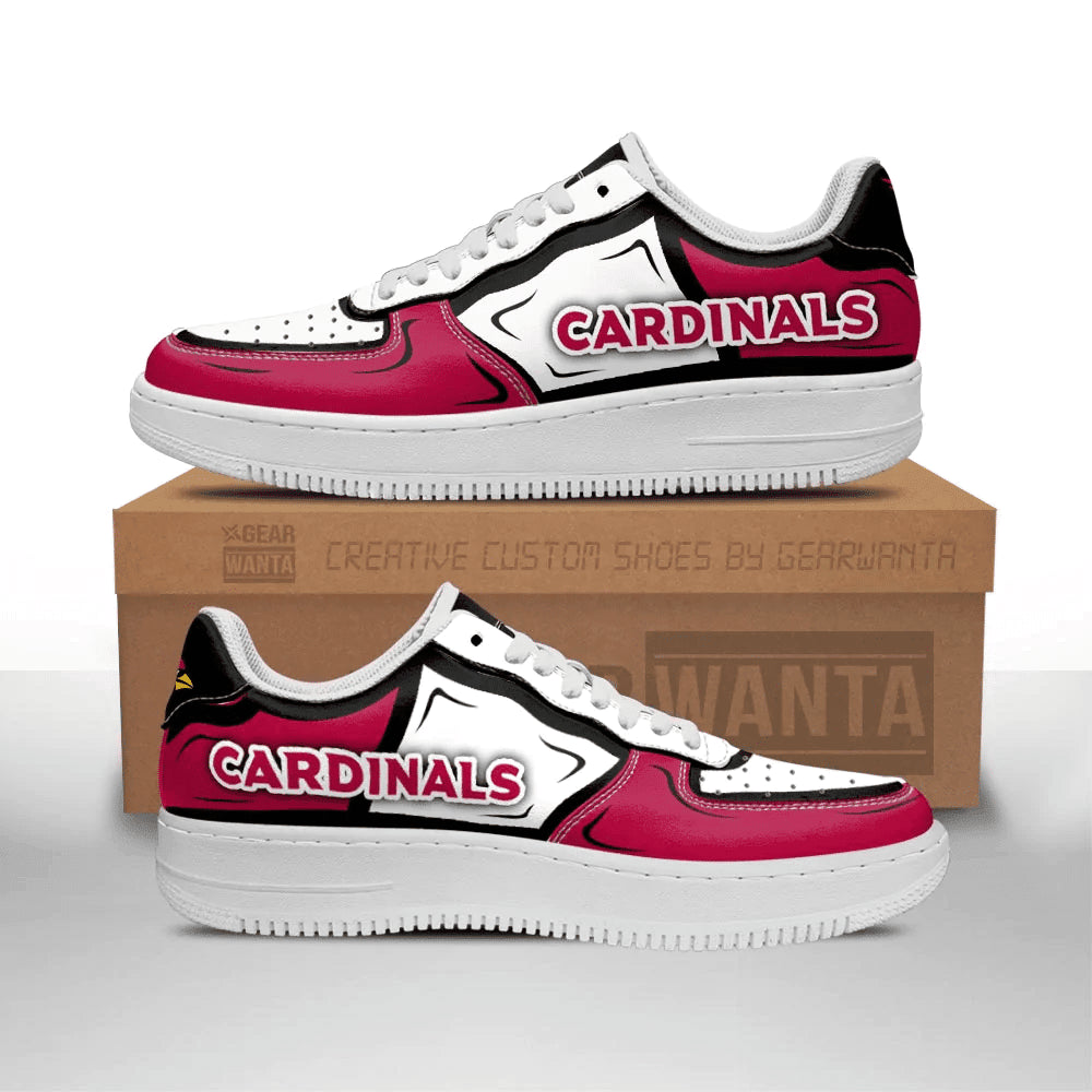 Ideafootwear Arizona Cardinals NFL Air Low-Top Sneakers Shoes For Men And Women