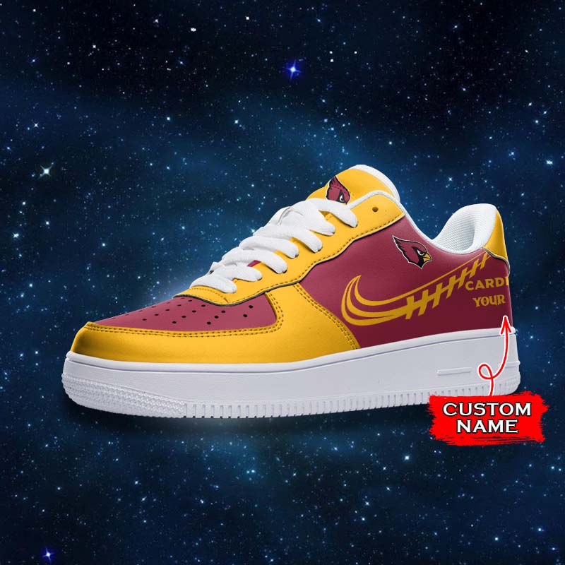 Ideafootwear Arizona Cardinals NFL Air Low-Top Sneakers Shoes For Men And Women