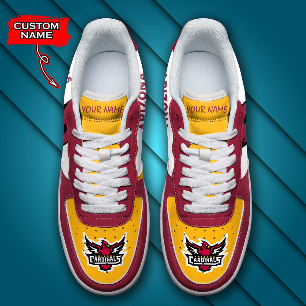 Ideafootwear Arizona Cardinals NFL Air Low-Top Sneakers Shoes For Men And Women