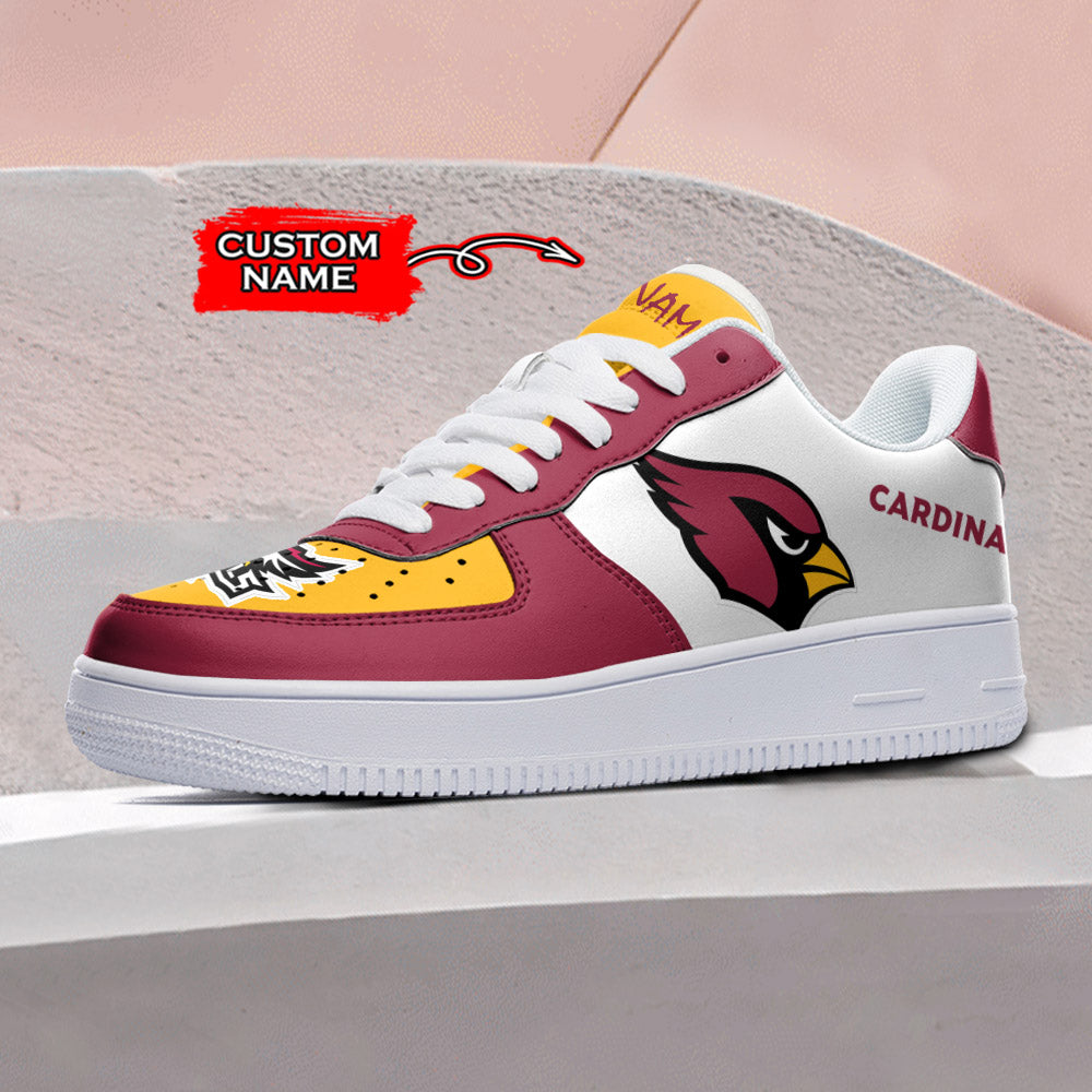 Ideafootwear Arizona Cardinals NFL Air Low-Top Sneakers Shoes For Men And Women