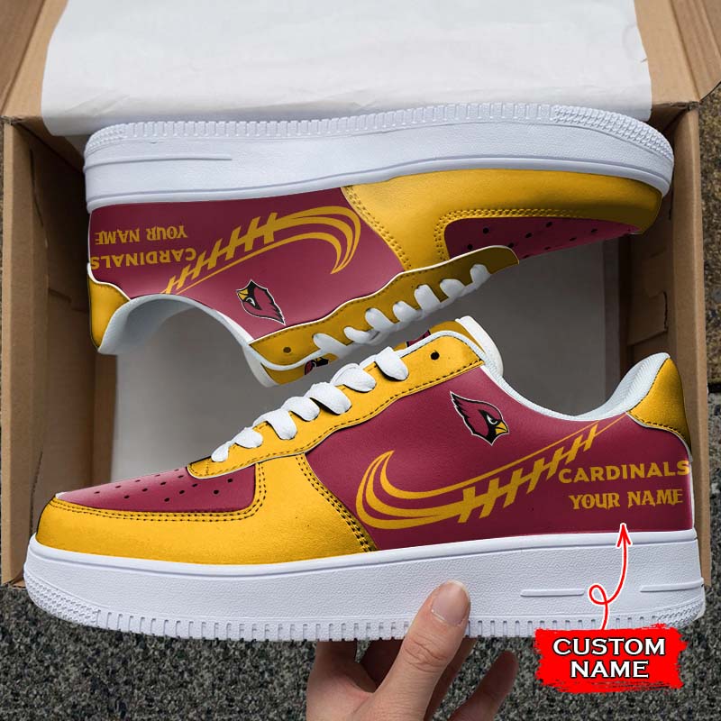 Ideafootwear Arizona Cardinals NFL Air Low-Top Sneakers Shoes For Men And Women
