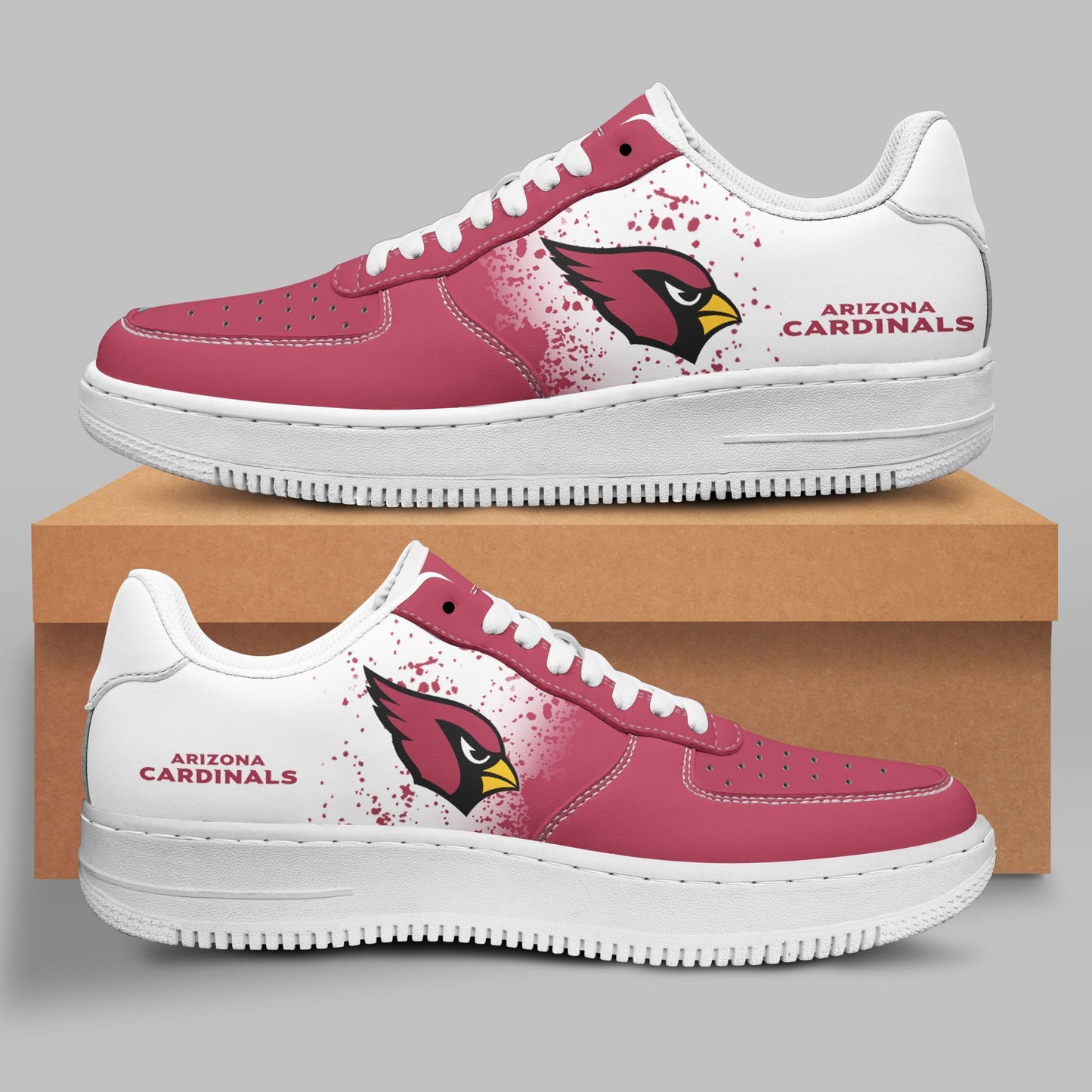 Ideafootwear Arizona Cardinals NFL Air Low-Top Sneakers Shoes For Men And Women