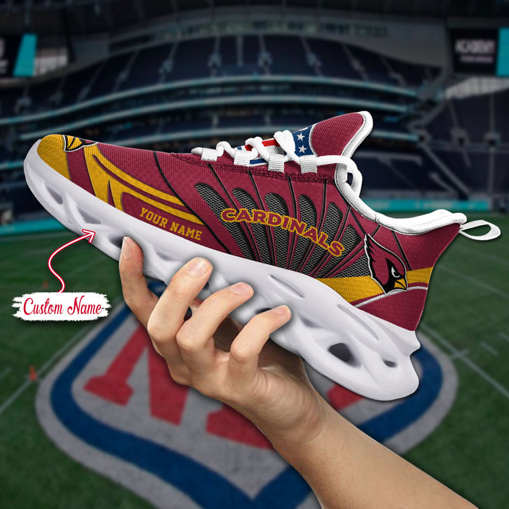 Ideafootwear Arizona Cardinals NFL Max Soul Shoes Sneakers For Men And Women