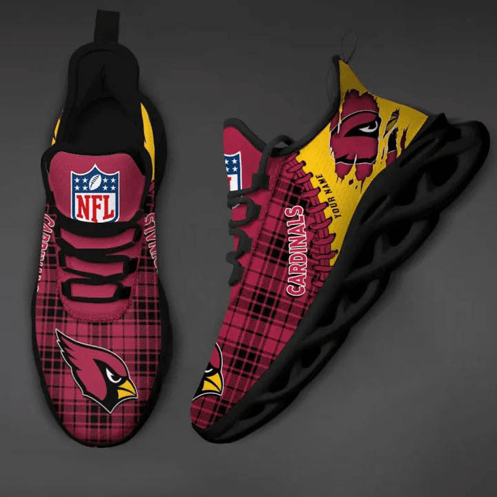 Ideafootwear Arizona Cardinals NFL Max Soul Shoes Sneakers For Men And Women