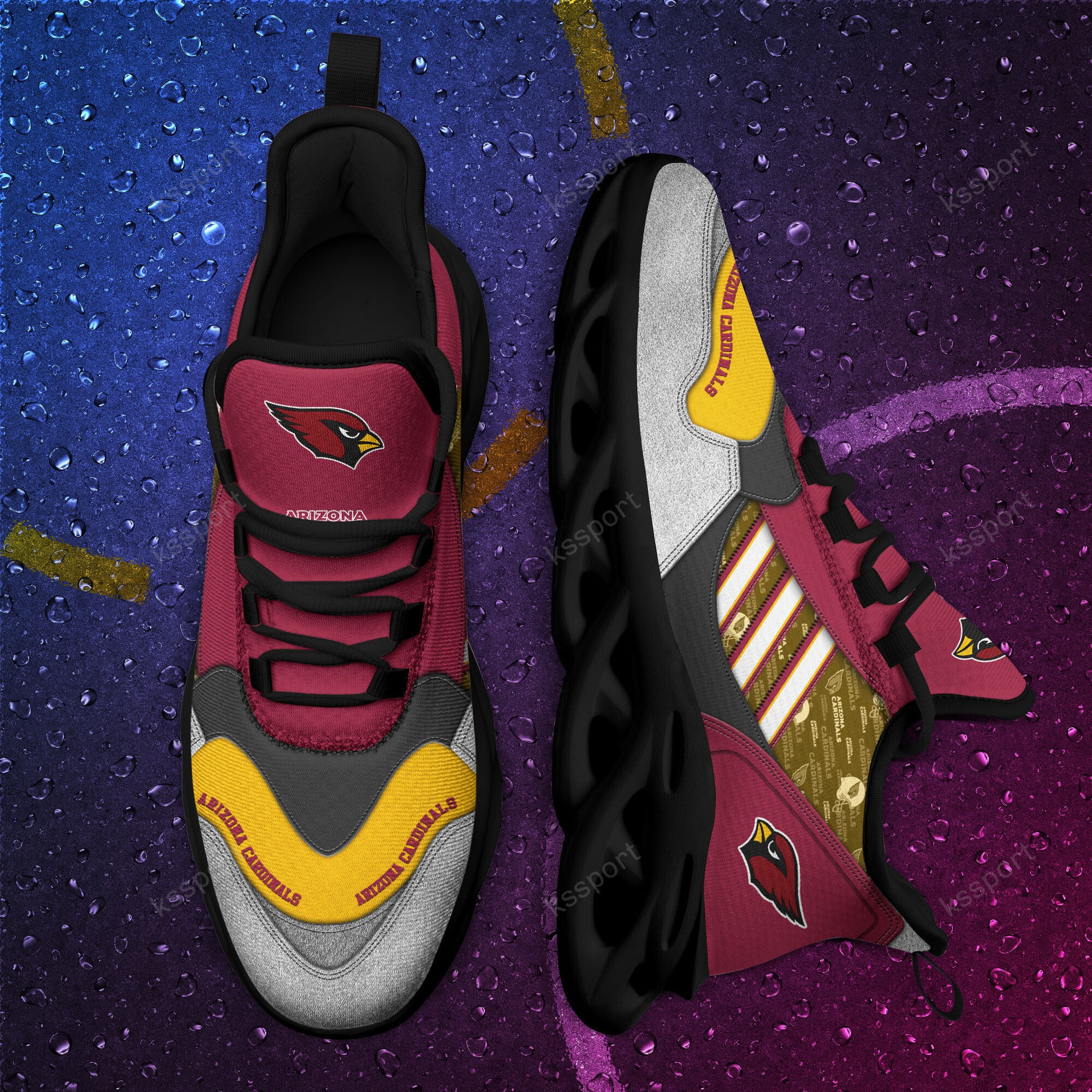Ideafootwear Arizona Cardinals NFL Max Soul Shoes Sneakers For Men And Women