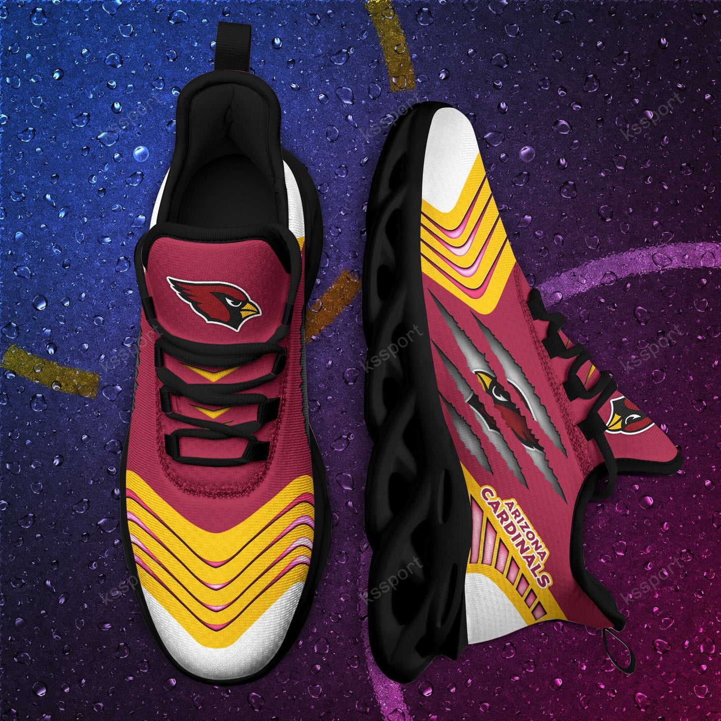 Ideafootwear Arizona Cardinals NFL Max Soul Shoes Sneakers For Men And Women