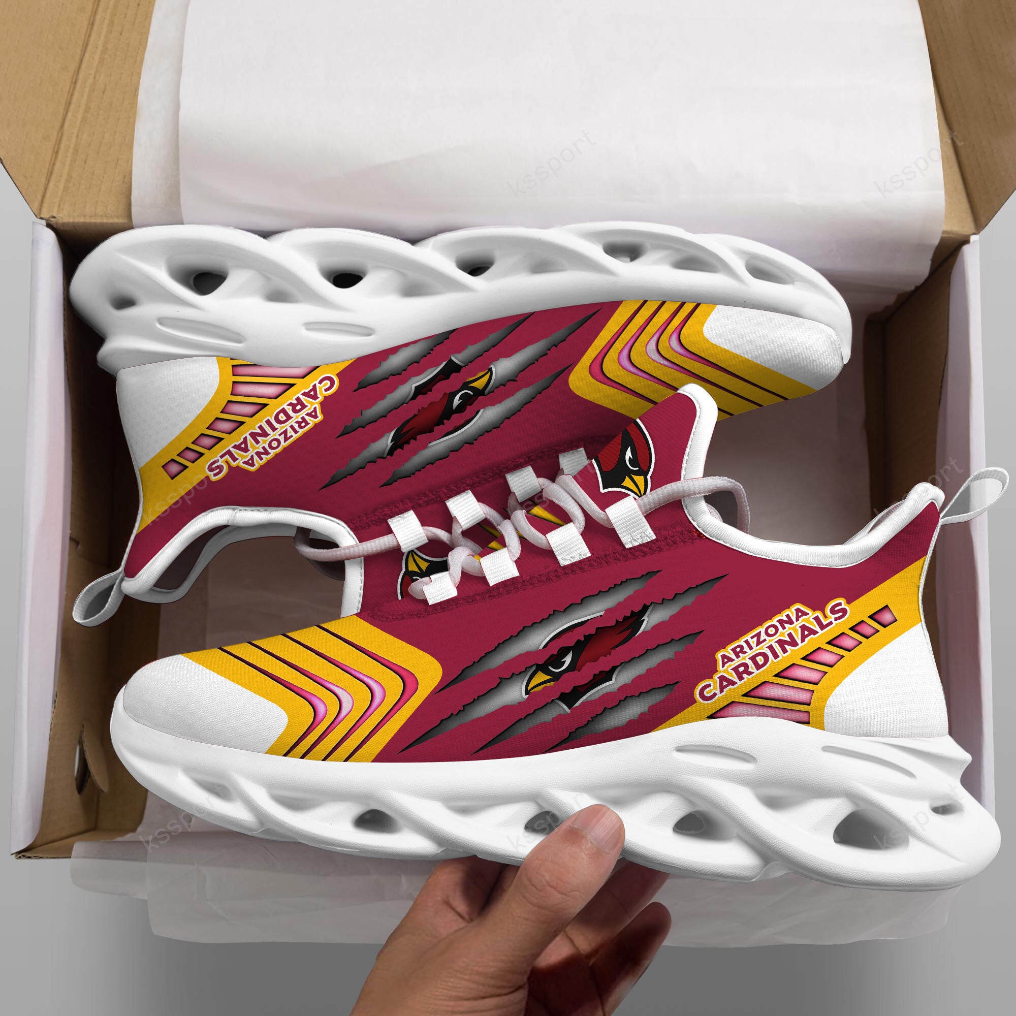 Ideafootwear Arizona Cardinals NFL Max Soul Shoes Sneakers For Men And Women