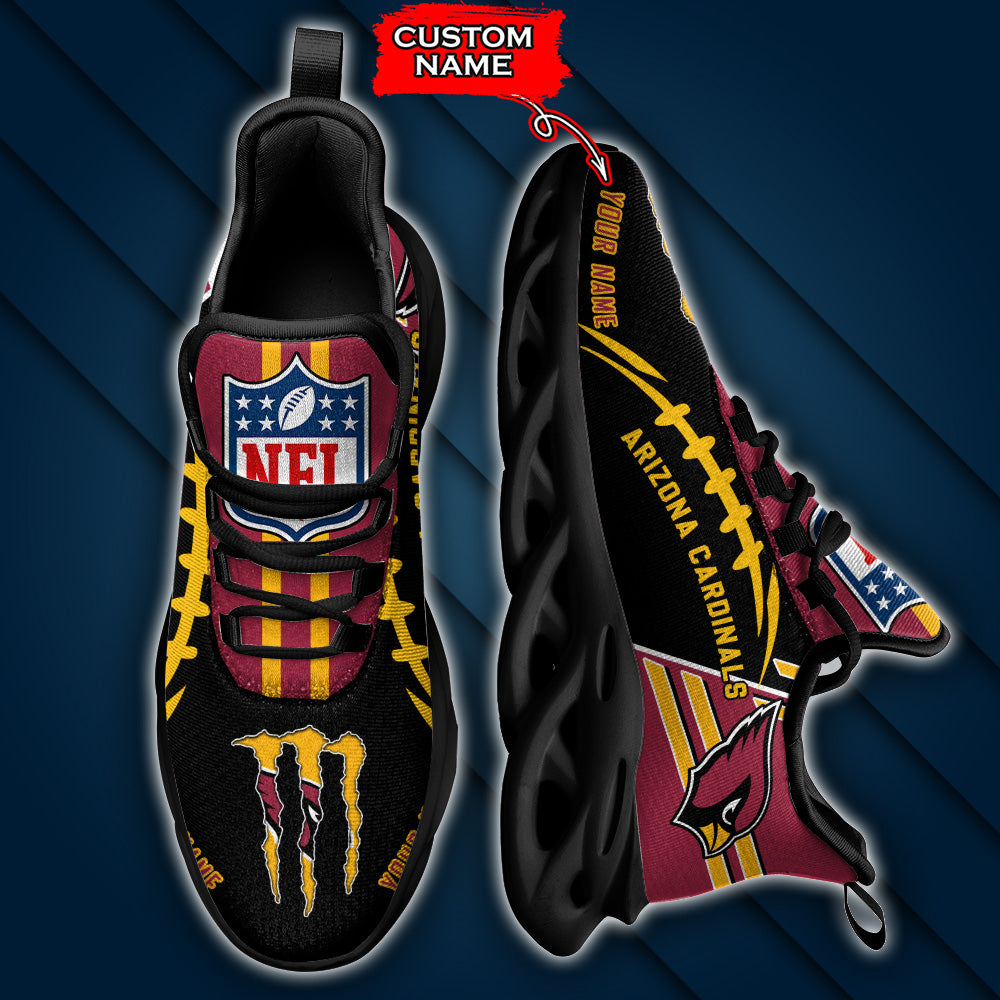 Ideafootwear Arizona Cardinals NFL Max Soul Shoes Sneakers For Men And Women