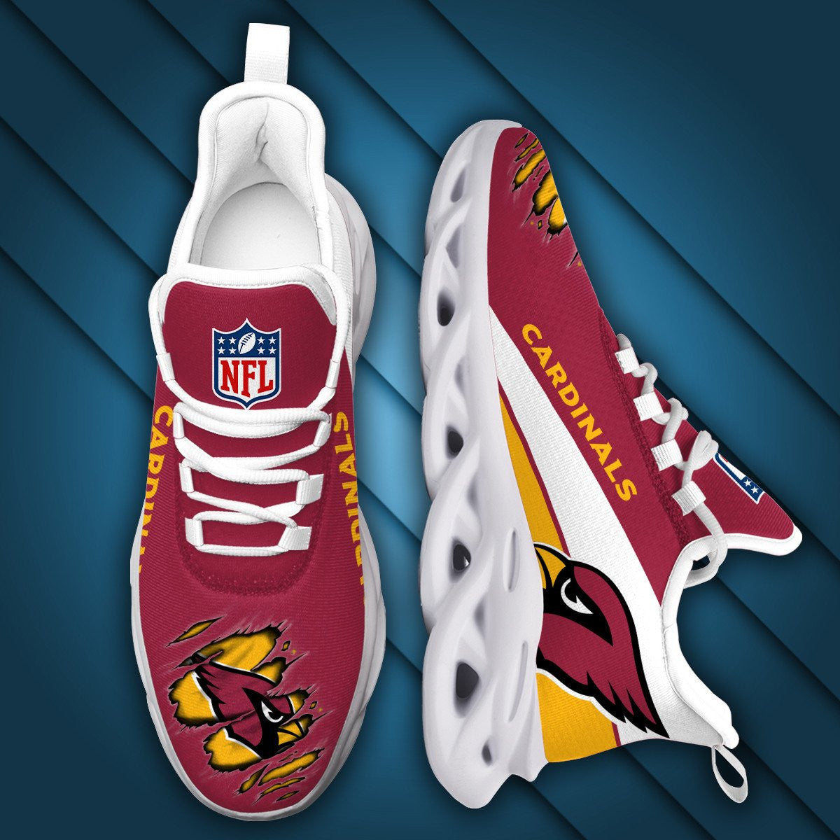 Ideafootwear Arizona Cardinals NFL Max Soul Shoes Sneakers For Men And Women