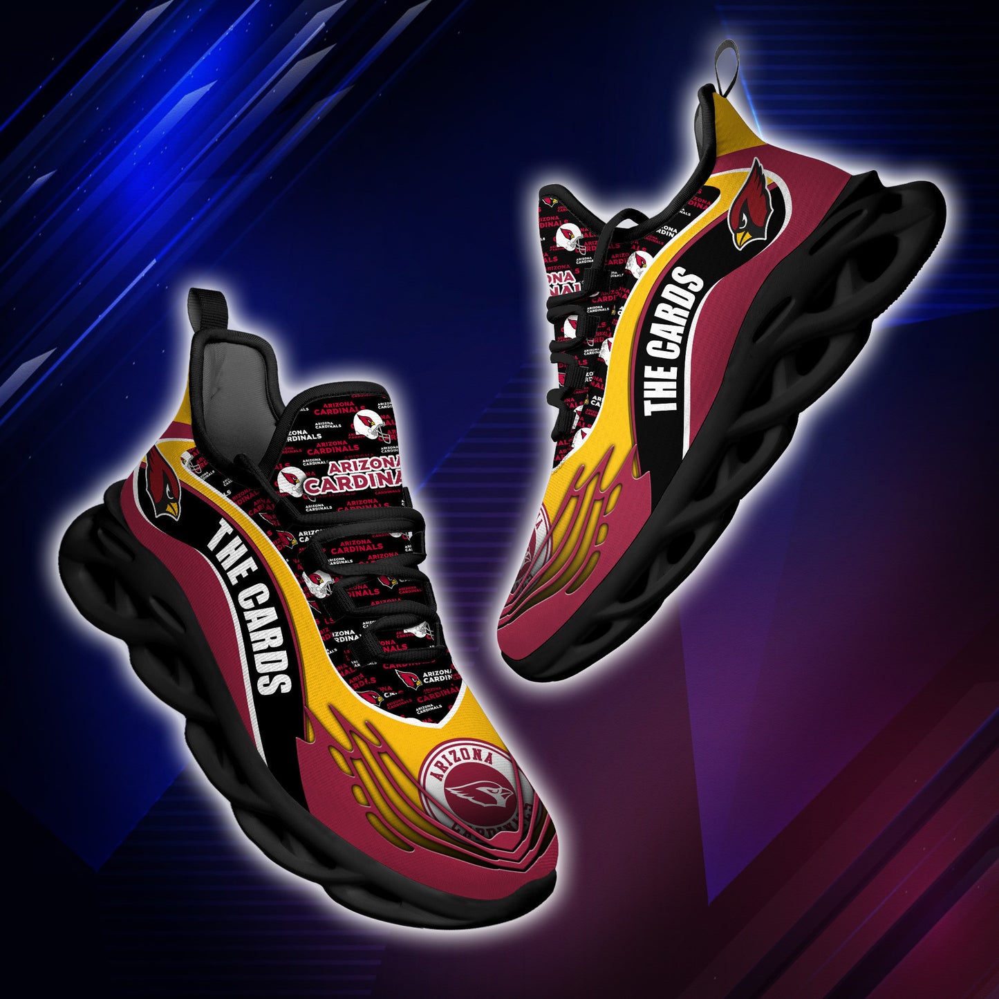 Ideafootwear Arizona Cardinals NFL Max Soul Shoes Sneakers For Men And Women