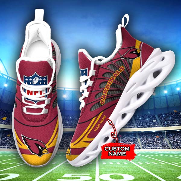 Ideafootwear Arizona Cardinals NFL Max Soul Shoes Sneakers For Men And Women