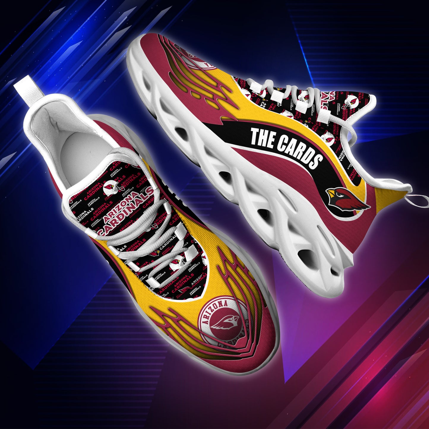Ideafootwear Arizona Cardinals NFL Max Soul Shoes Sneakers For Men And Women