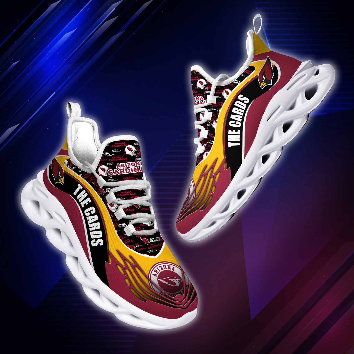 Ideafootwear Arizona Cardinals NFL Max Soul Shoes Sneakers For Men And Women