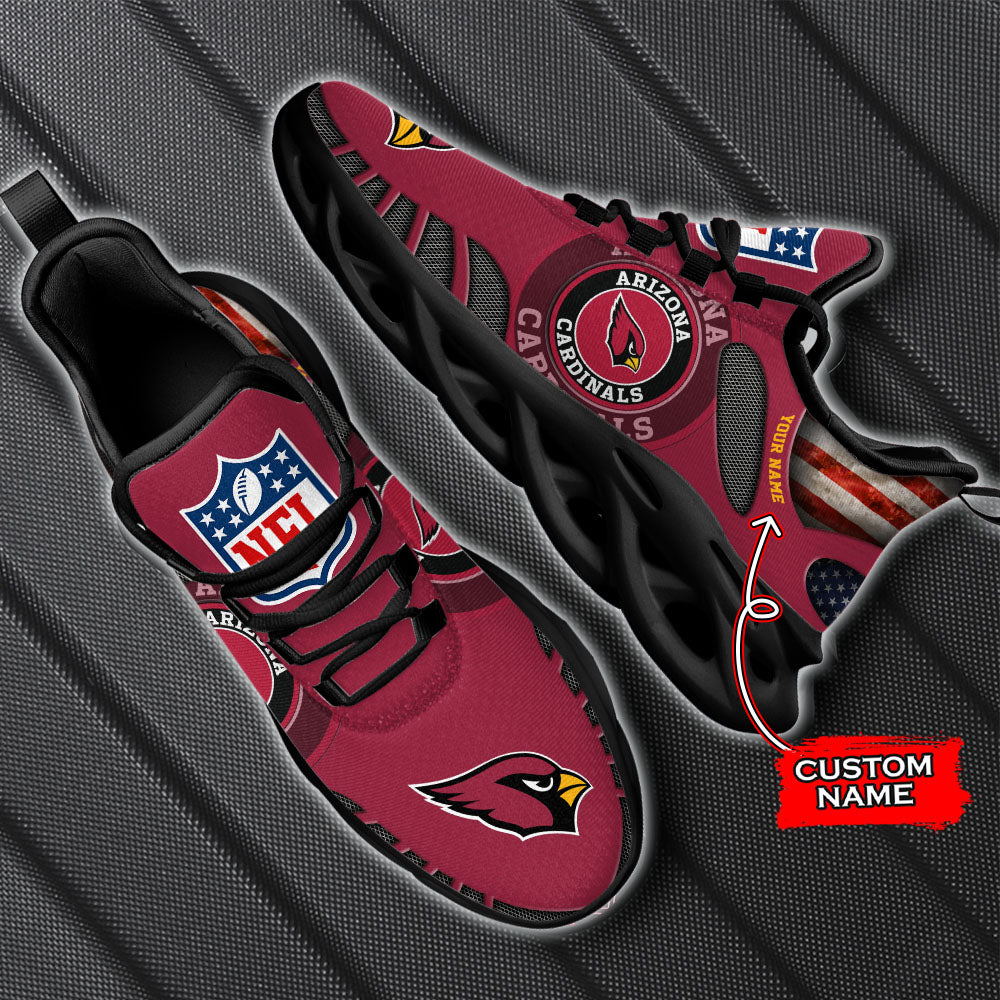 Ideafootwear Arizona Cardinals NFL Max Soul Shoes Sneakers For Men And Women