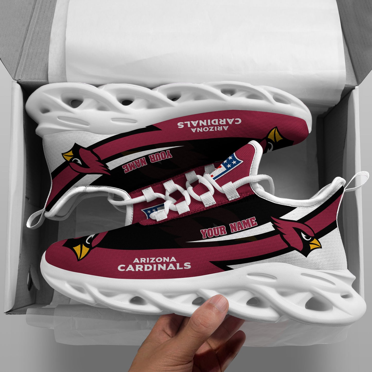 Ideafootwear Arizona Cardinals NFL Max Soul Shoes Sneakers For Men And Women