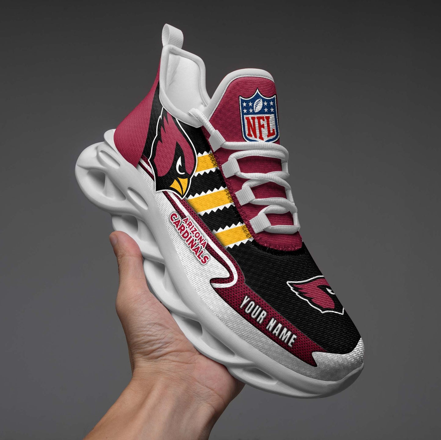 Ideafootwear Arizona Cardinals NFL Max Soul Shoes Sneakers For Men And Women