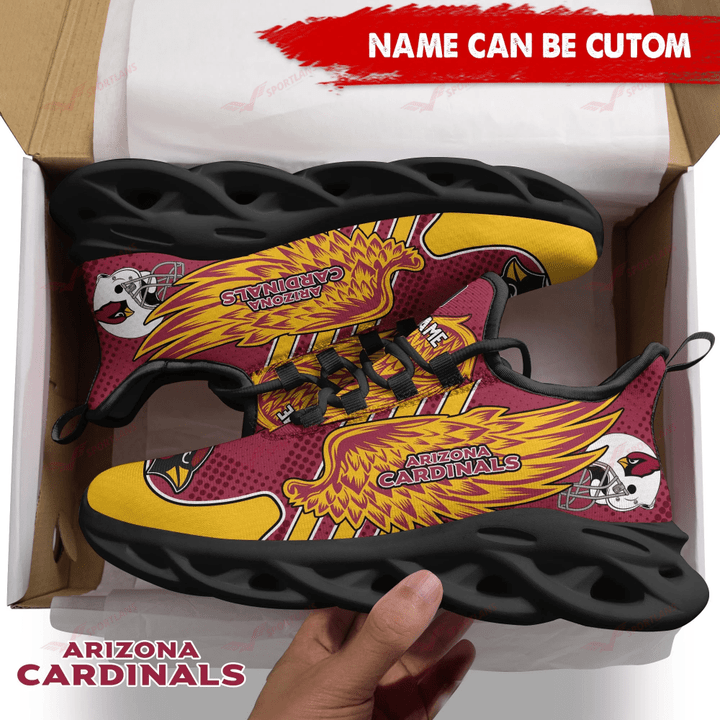 Ideafootwear Arizona Cardinals NFL Max Soul Shoes Sneakers For Men And Women
