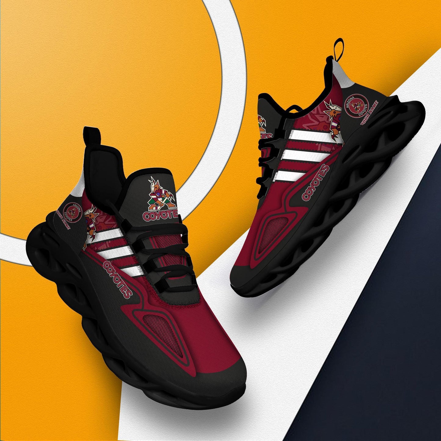 Ideafootwear Arizona Coyotes Max Soul Shoes Sneakers For Men And Women