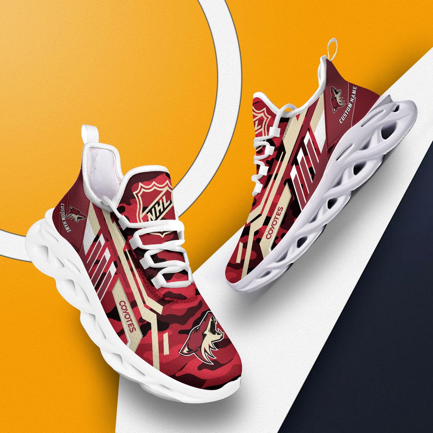 Ideafootwear Arizona Coyotes Max Soul Shoes Sneakers For Men And Women