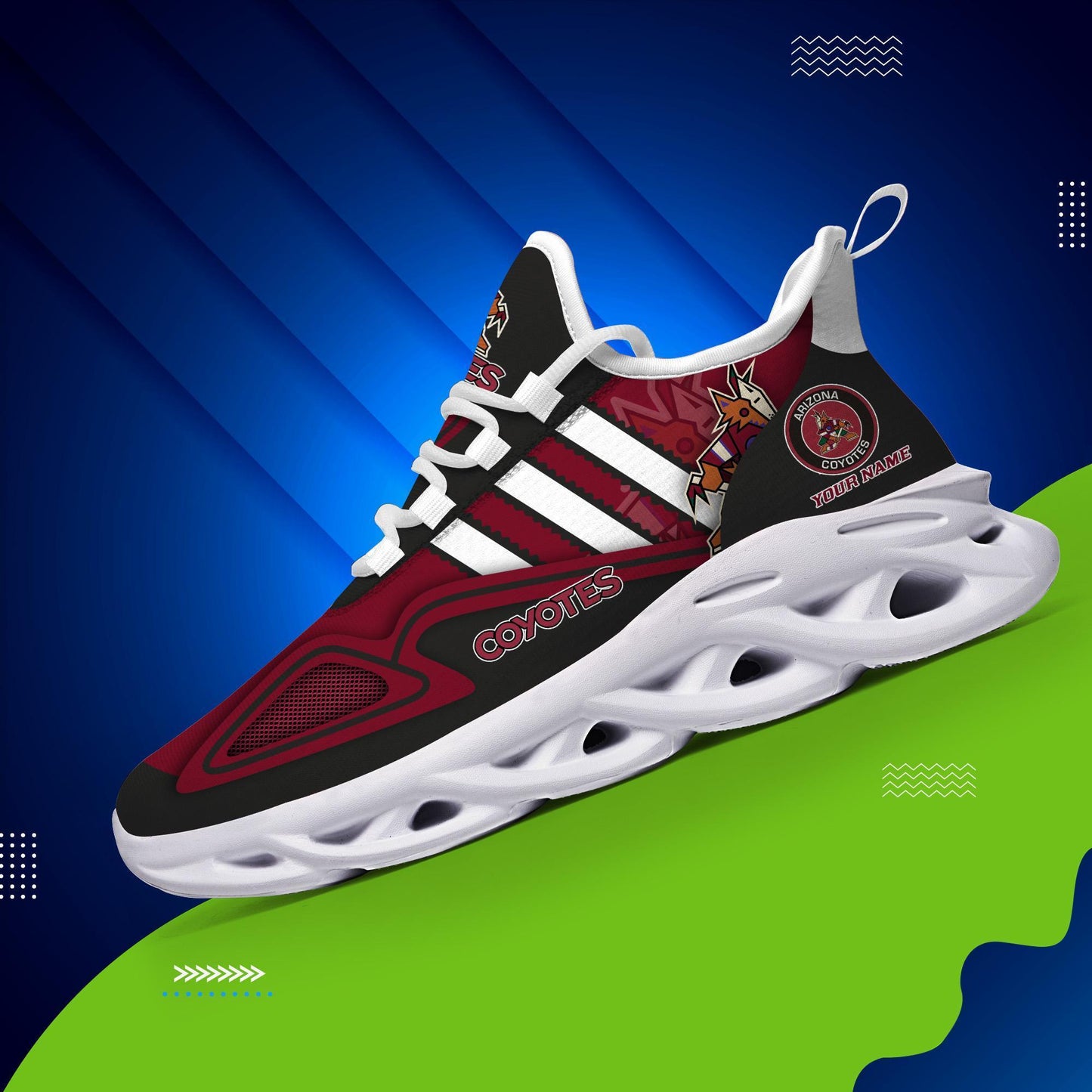 Ideafootwear Arizona Coyotes Max Soul Shoes Sneakers For Men And Women