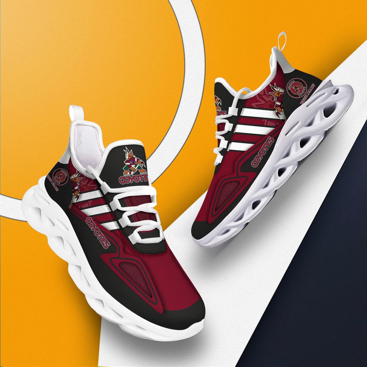 Ideafootwear Arizona Coyotes Max Soul Shoes Sneakers For Men And Women