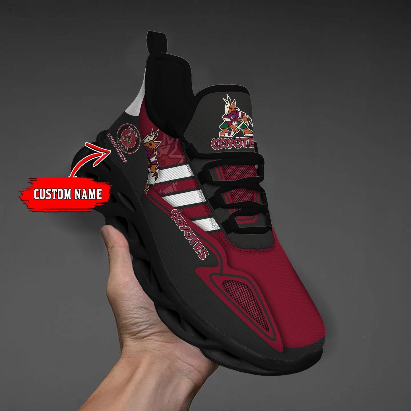 Ideafootwear Arizona Coyotes Max Soul Shoes Sneakers For Men And Women