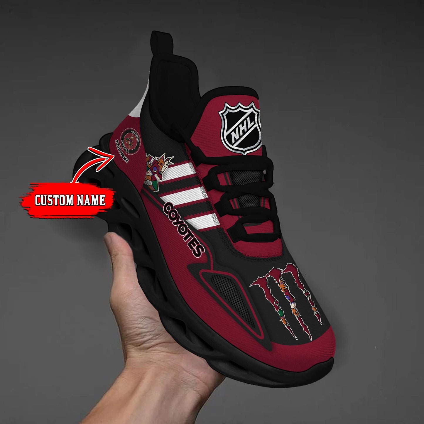 Ideafootwear Arizona Coyotes Max Soul Shoes Sneakers For Men And Women