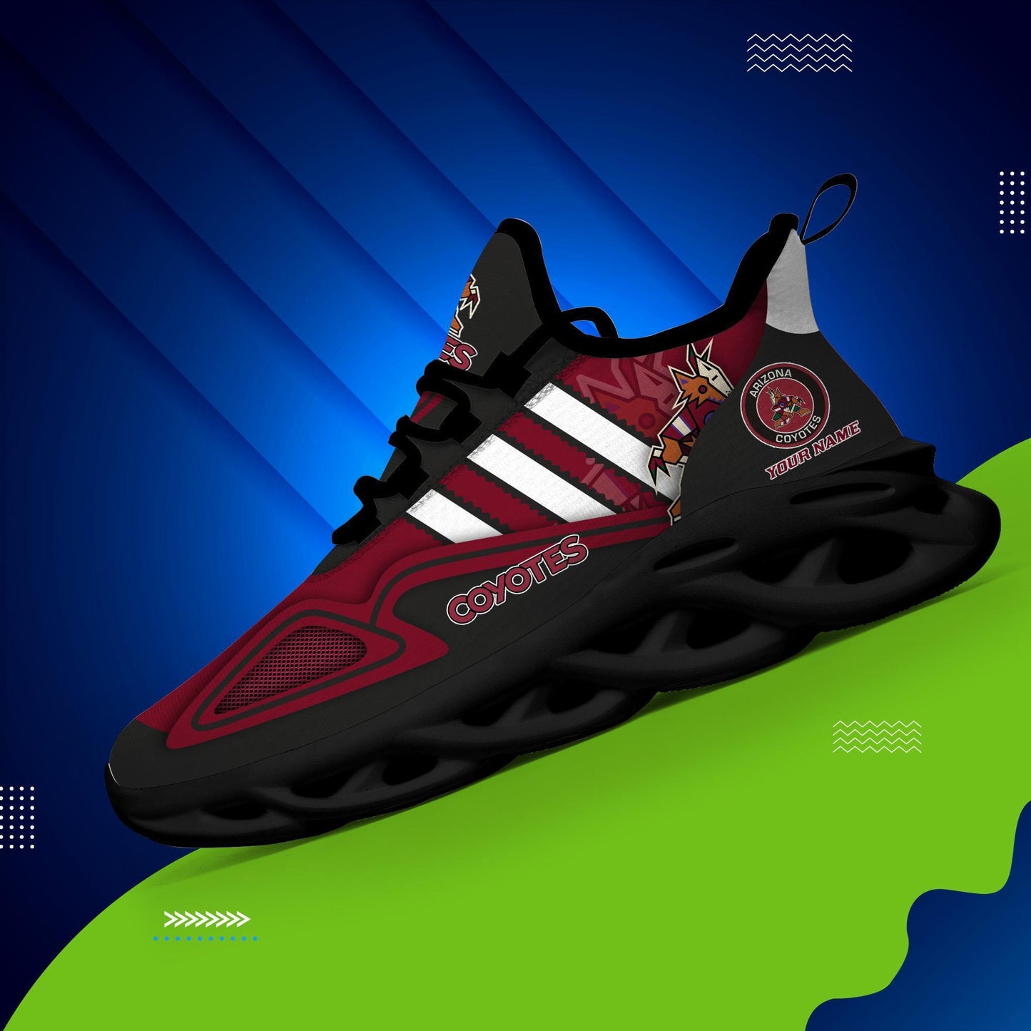 Ideafootwear Arizona Coyotes Max Soul Shoes Sneakers For Men And Women