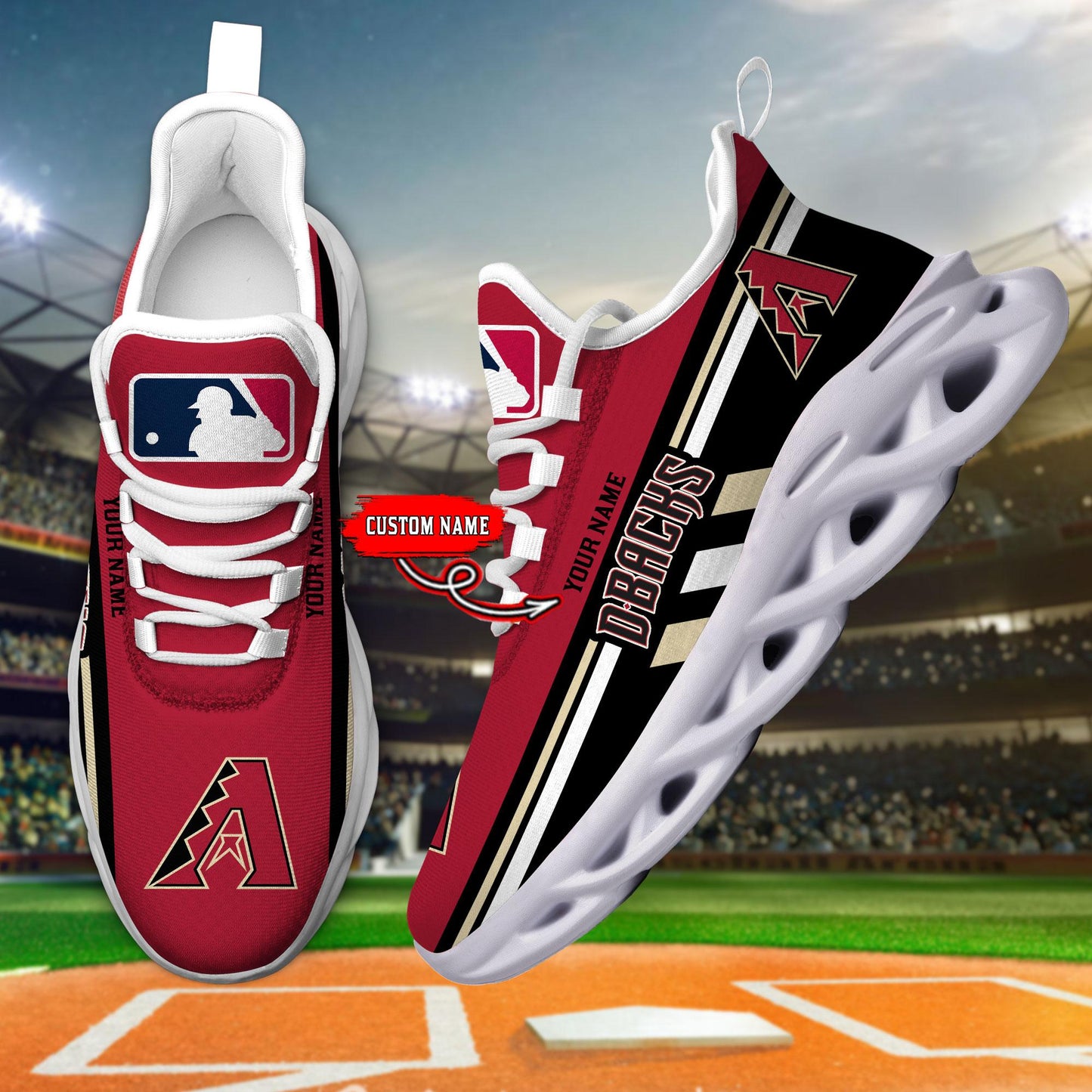 Ideafootwear Arizona Diamondbacks Max Soul Shoes Sneakers For Men And Women