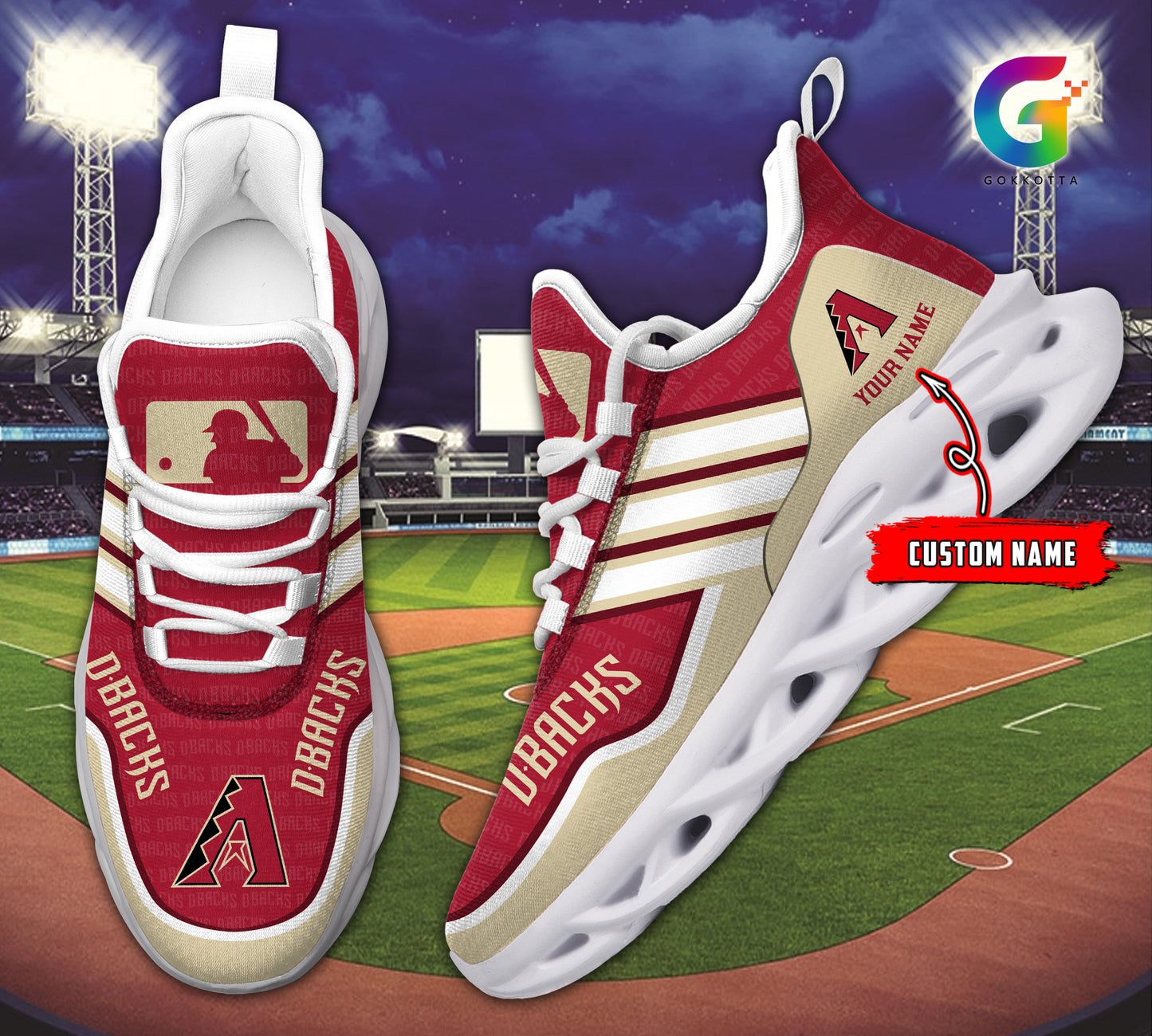 Ideafootwear Arizona Diamondbacks MLB Max Soul Shoes Sneakers For Men And Women