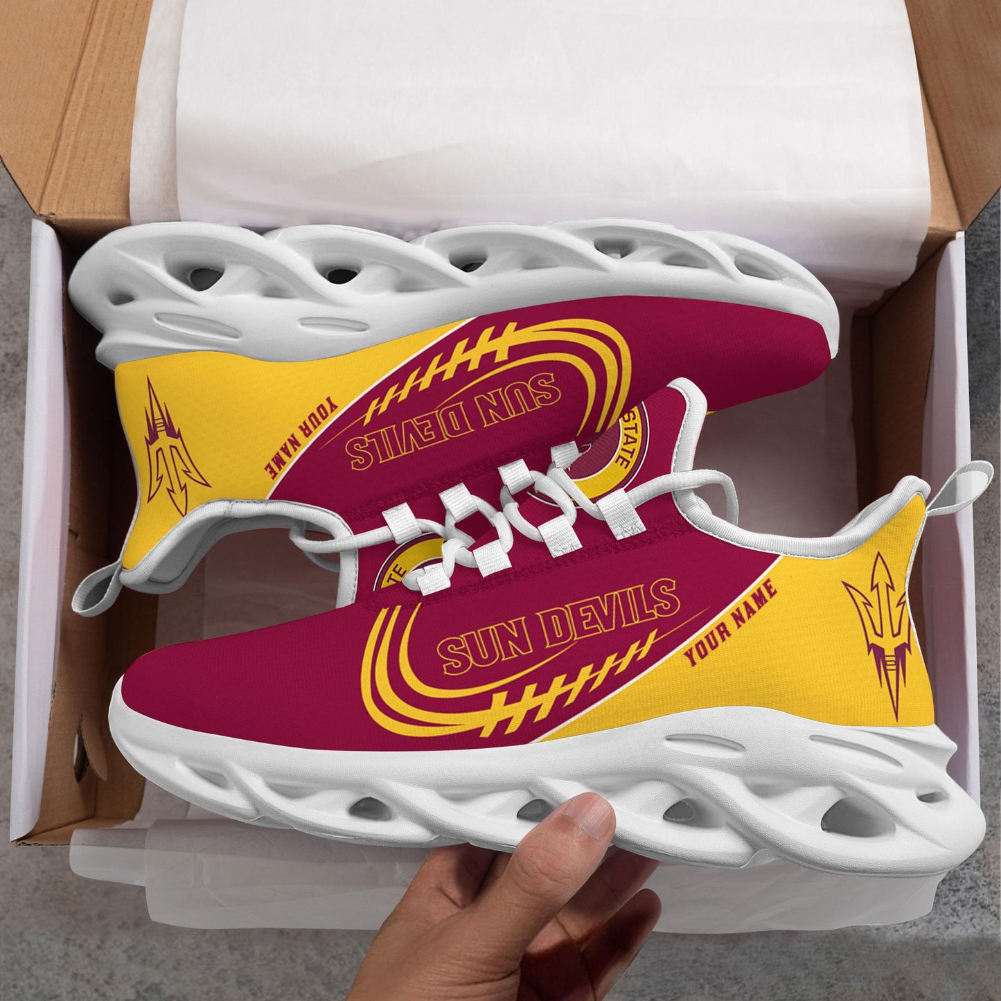 Ideafootwear Arizona State Sun Devils Max Soul Shoes Sneakers For Men And Women
