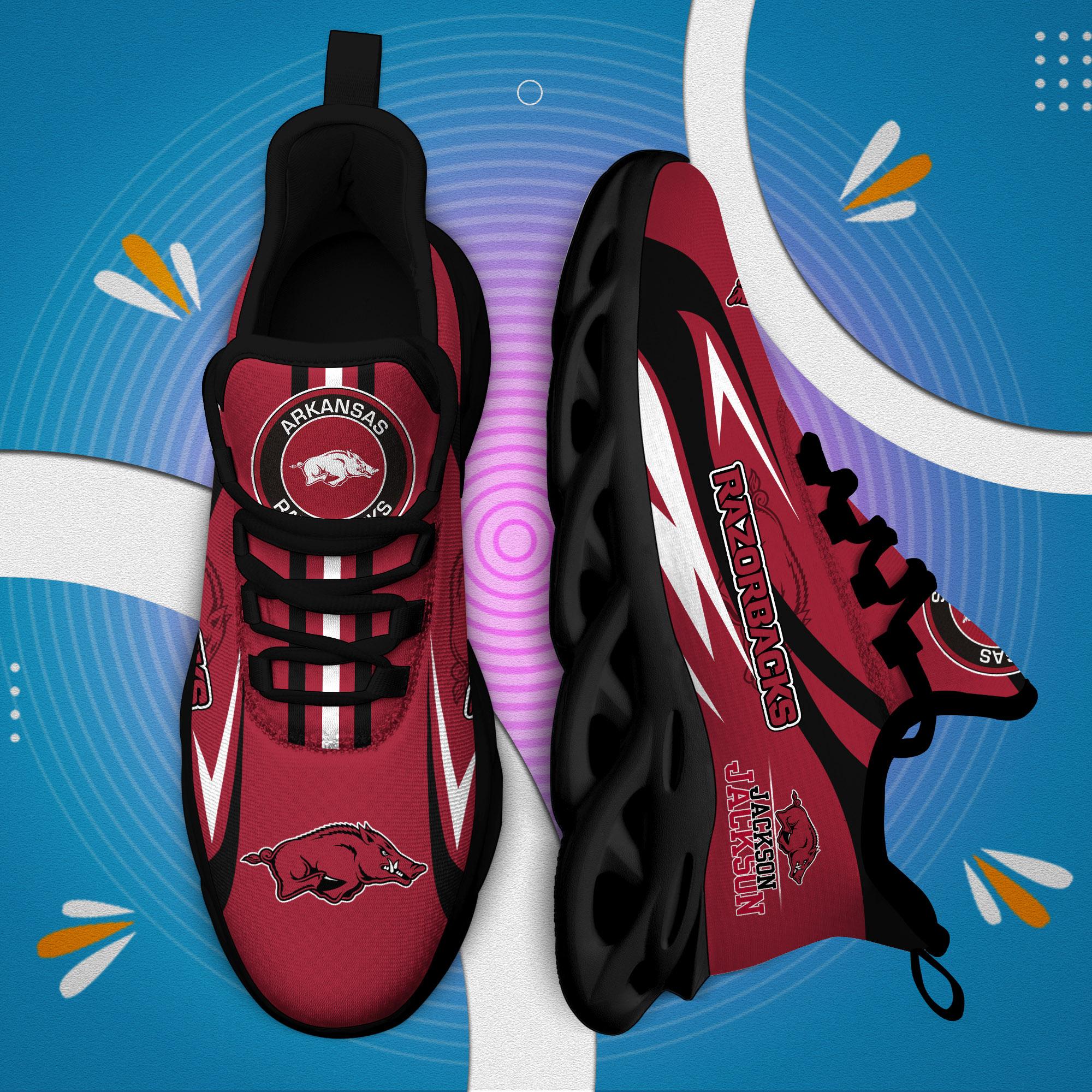 Ideafootwear Arkansas Razorbacks Max Soul Shoes Sneakers For Men And Women