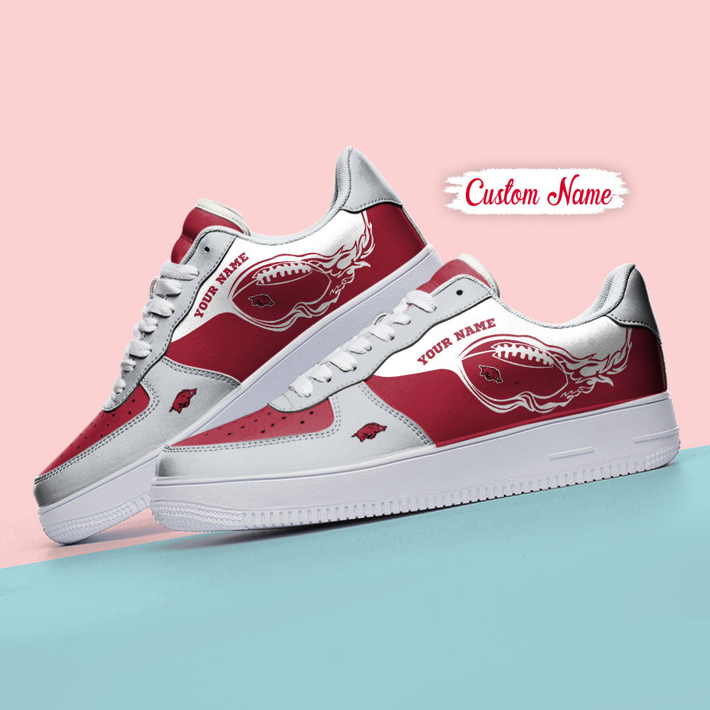Ideafootwear Arkansas Razorbacks NCAA Air Low-Top Sneakers Shoes For Men And Women