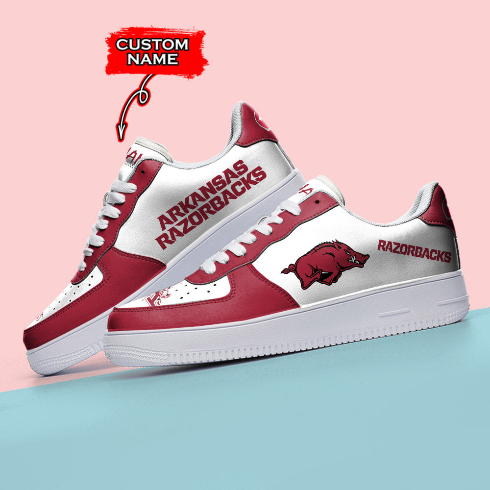 Ideafootwear Arkansas Razorbacks NCAA Air Low-Top Sneakers Shoes For Men And Women